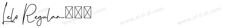 Lelo Regular字体转换